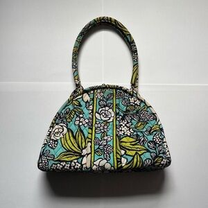 Women’s Vera Bradley Turquoise & Lime Green Spring Flower Decoration Hand Bag